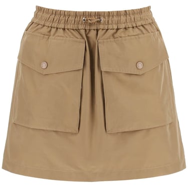 Moncler Basic Technical Cotton Cargo Mini Skirt Women
