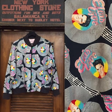 Vintage 1980’s “Elvis Live” Bomber Jacket, Elvis Presley, Bomber Jacket, Vintage Jacket, 1960’s Jacket, Vintage Clothing 