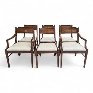 Midcentury Modern Dining Chair Cane Back Set of 6
