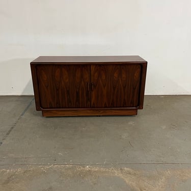 Mid-Century Danish Modern Rosewood Tambour Door Credenza 