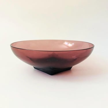 Large Hazel Atlas Moroccan Amethyst Serving Bowl 