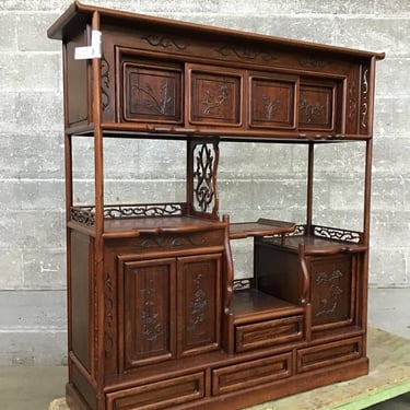 Ornate Hardwood Display Cabinet/Bar (Seattle)