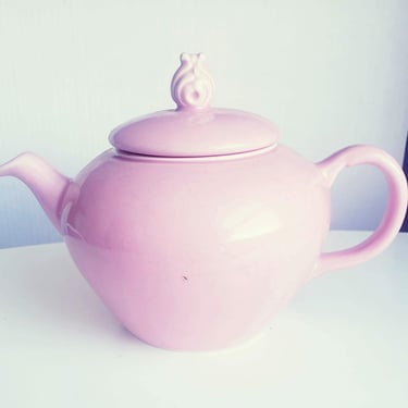 Pink Teapot Cailfornia USA pottery Vintage kitchenware 1960s beverage pitchers coffee pots Cottagecore home decor Mothers day gifts 