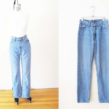 Vintage Levis 512 26 27 Small  - 1990s Levis Made in USA Zip Fly Denim Stonewash Blue Jeans - Clean Girl Minimalist Aesthetic 
