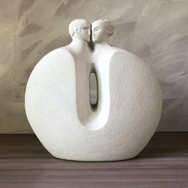 Vintage Marbell Belgium Stone Couple Man and Woman | Pink Flamingo