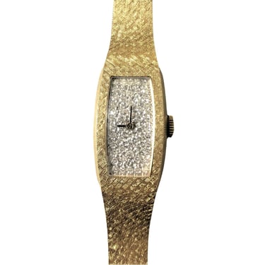 Omega Gold and Diamonds Mid Century Women's Wristwatch 