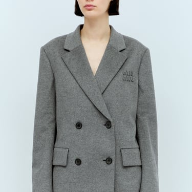 Miu Miu Women Raw-Trims Wool Blazer