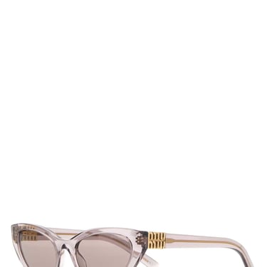 Miu Miu Women Lilac Acetate Miu Miu Logo Sunglasses