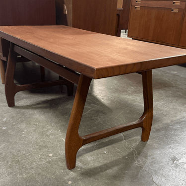 Danish Teak Coffee Table with Curved Legs - #A1537