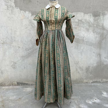 Antique 1860s Victorian Green & Purple Paisley Print Dress | Strange  Desires - Alhambra, CA | ATTIC