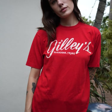 Gilley's Texas Tee / Pasadena Texas / Red Unisex Tshirt / Johnny Lee Lookin' for Love T-shirt / Urban Cowboy 