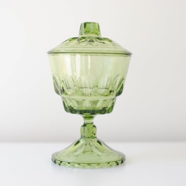 Sage Green Glass Apothecary Style Jar with Lid 