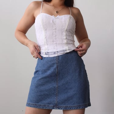90s Denim Miniskirt - W28