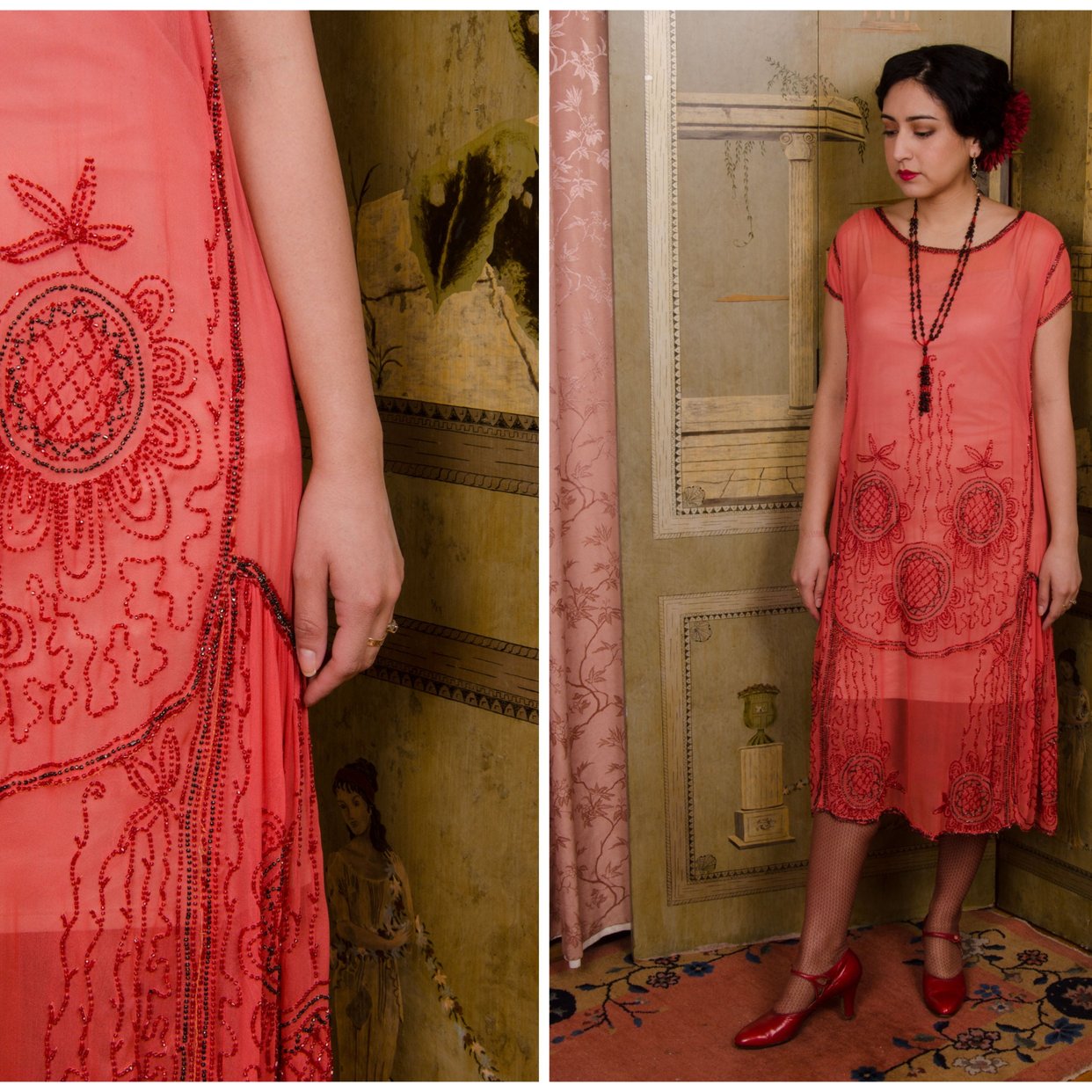 1920s Dress - Stunning Sheer Silk Chiffon Vintage 20 | Fab Gabs ...