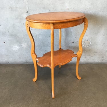 Vintage Birdseye Maple Lamp Table