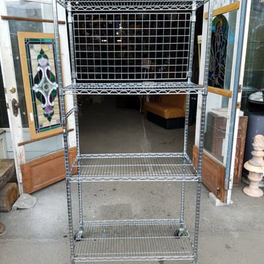 Wire Shelving Unit on Casters 35W x 76H x 18D