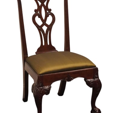 HENREDON FURNITURE Solid Mahogany Traditional Chippendale Style Ball & Claw Dining Side Chair 