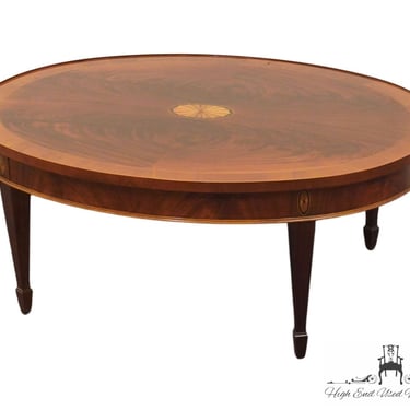 HEKMAN FURNITURE Banded Mahogany Traditional Hepplewhite Style 30" Oval Accent Coffee Table 5-160 