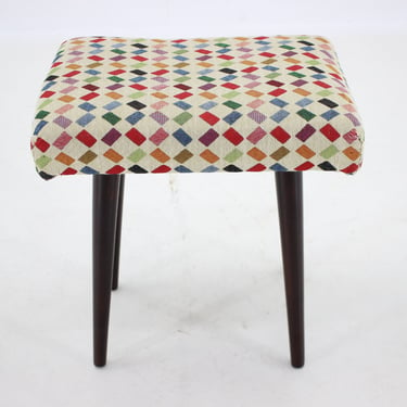 1960s Restored Beech Stool, Czechoslovakia 