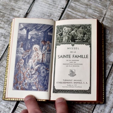 Antique Flemish Catholic Pocket Book 1930 French Missal Antique Book Pocket Prayer Book 