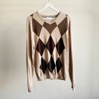 Argyle Cotton Cashmere Sweater