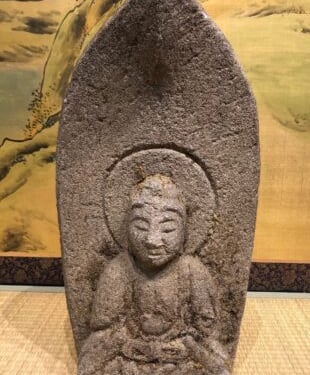 Antique Japanese Stone Carving Of Jizo Guardian God