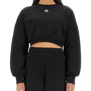 Marine Serre Women Cropped Sweatshirt