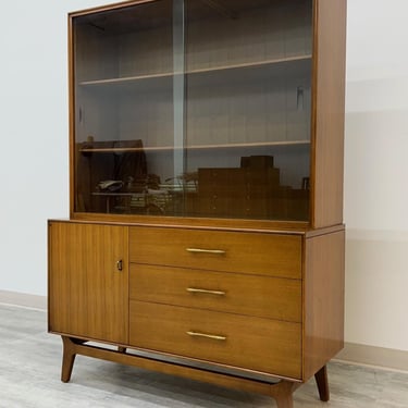 Mid-Century Modern China Cabinet / Display Case / Bookcase / TV Cabinet ~ 1-Piece (SHIPPING Not FREE) 