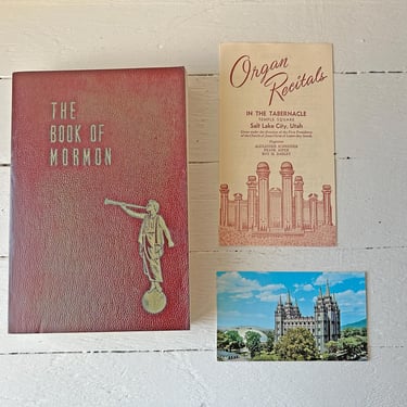 1960's Book of Mormon, Organ Recital Pamphlet, Temple Square of Salt Lake City, Utah 