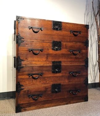 Japanese Antique Kasane (2 Sections) Tansu Clothing Chest.