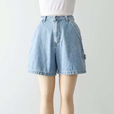 vintage denim high waist shorts, 90s carpenter jean shorts 