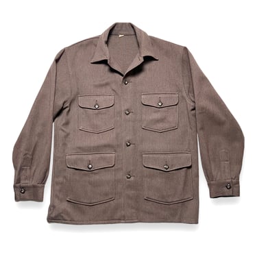Vintage 1950s SKYLINE Wool Flannel Cruiser Jacket ~ size 40 / Medium ~ Chore ~ Hunting ~ Work Wear ~ Cravenette 