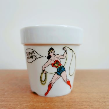 Super Plants! Wonder Woman Mini Ceramic Planter | National Periodical Publications | DC Comics | Japan | 1976 