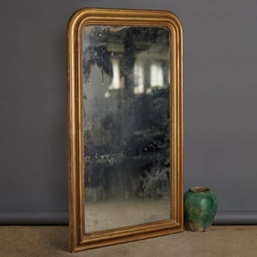Mid 19th Century French Over Mantle Mirror with Original Glass
