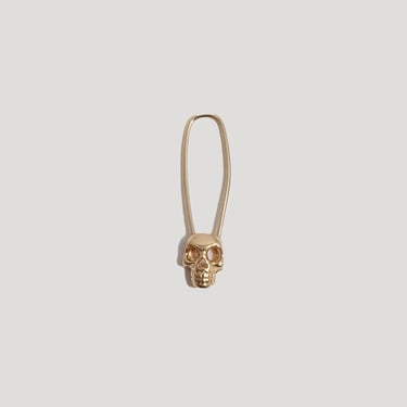 Skull Safety Pin Earring