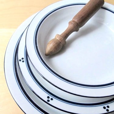 vintage Christianshavn dansk bistro dinner plates danish pottery 