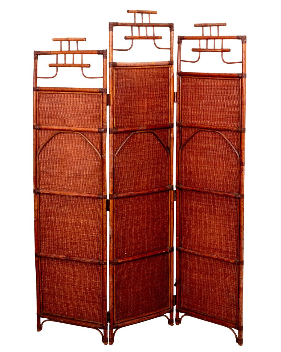 Three Panel Folding Screen Room Divider The Antique and Artisan