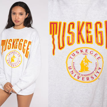 Tuskegee University Sweatshirt 80s Alabama College Shirt Pullover Sweater Macon County Graphic Tee Slouchy Crewneck 90s Vintage Large L 