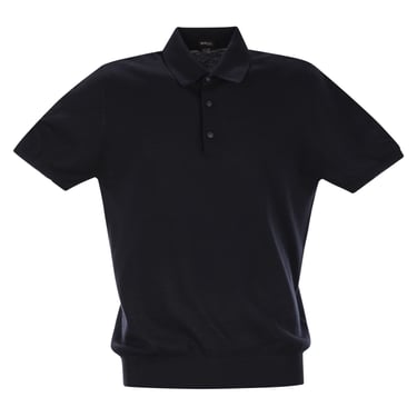 Kiton Men Short-Sleeved Cotton Polo Shirt