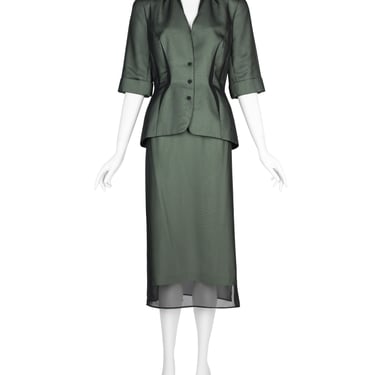 90s THIERRY MUGLER Skirt Suit, Lime Green Dress, | Pinnacle Vintage Co -  Oakland, CA | ATTIC