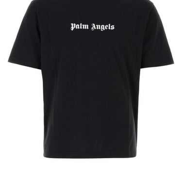 Palm Angels Man Black Cotton T-Shirt