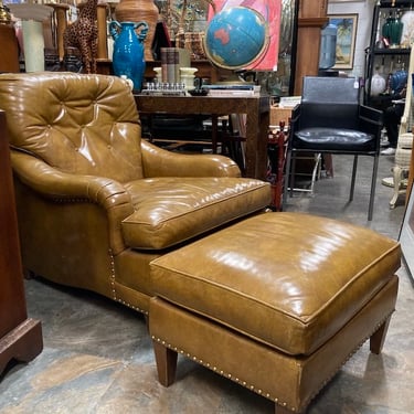 Timeless Investment | Leather Chair and Ottoman Set  