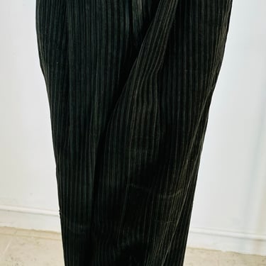 Romeo Gigli Grey/Green Wide Wale Corduroy Man Tailored Trousers 44