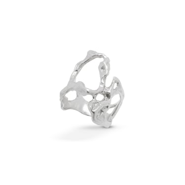 Abstract sterling silver ring size 6 