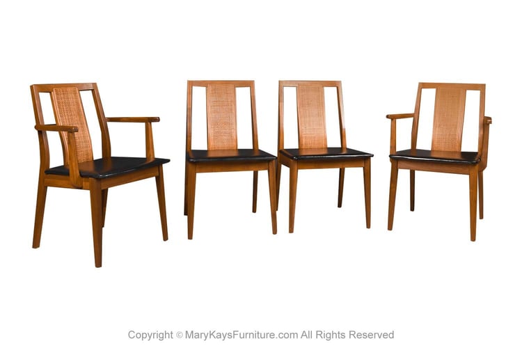 Four Mid Century Chairs in the Style of Edward Wormley 