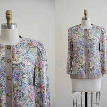 mint green floral blouse | romantic floral shirt 