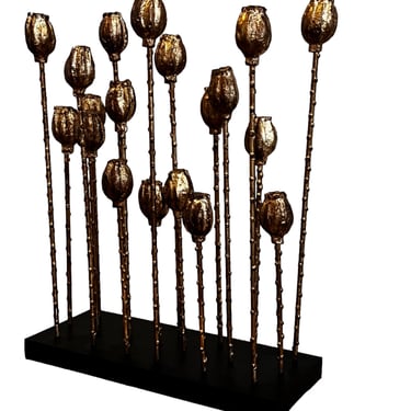 Global Views Gold Poppy Pod Seed Sculpture AT257-15