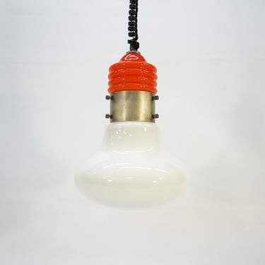 Vintage Pendant Lamp / Ingo Maurer Style / Mid Century Modern / Murano Lamp / Retro Hanging Light / 70s / Space Age / Oversized Light Bulb 