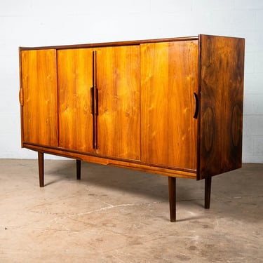 Mid Century Danish Modern Credenza Brazilian Rosewood Sideboard Bar Cabinet Mcm