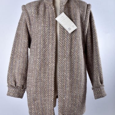 NEW TAGS Tapestries IRELAND Wool Coat Breda Jacket, Beige Lavender, 44